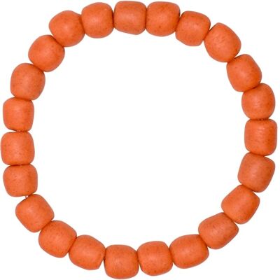 Bracelet perles, mandarine