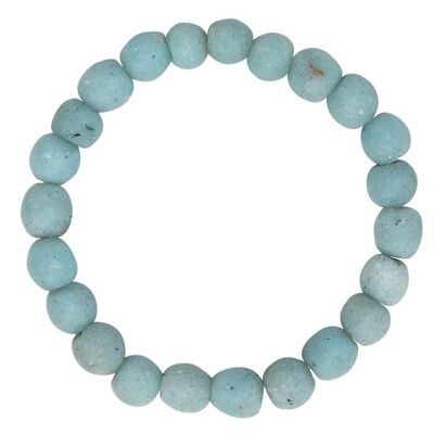 Bracciale di perle, azzurro