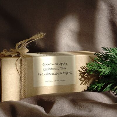 Tri Candles Christmas Gift Set - Noche Estrellada/Árbol de Navidad/Cascanueces - Velas Votivas 9cl - Velas aromáticas de cera de Soja Natural y Coco