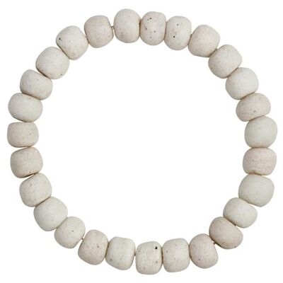 Bracelet perles, blanc