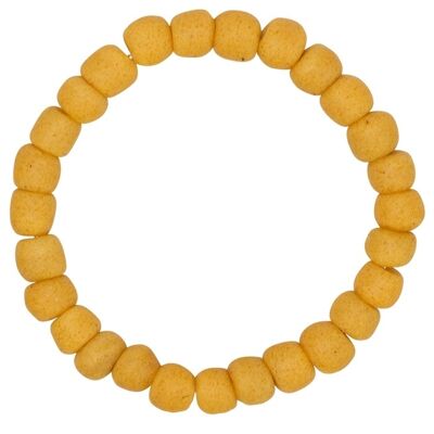 Bracelet pearls, mustard