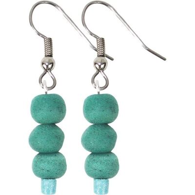 Pearls earrings, aqua