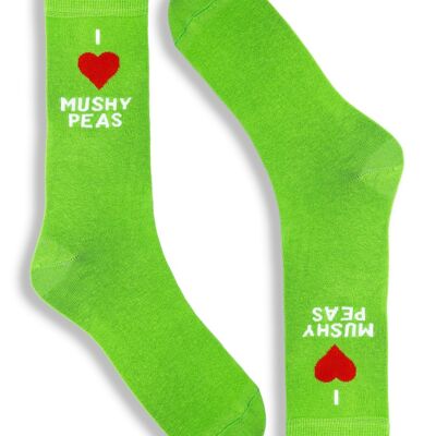 Chaussettes fantaisie unisexes pour hommes et femmes J'aime les chaussettes à pois mous