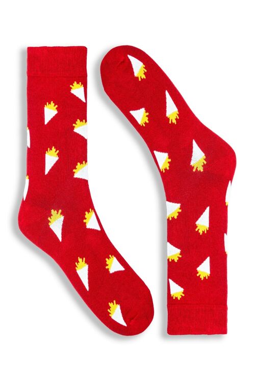 Unisex novelty socks for men and women Bag of chips socks french fries