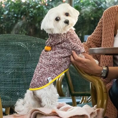 Dog sweater Groc Groc Chispa Bordeaux Pompom - XS