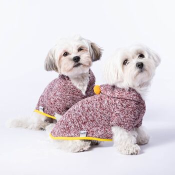 Pull pour chien Groc Groc Chispa Bordeaux Pompon - S 3