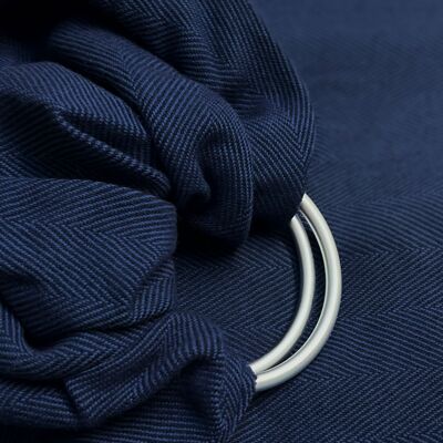 Fettuccia ad anello, Cashmere/Cotone, Blu scuro