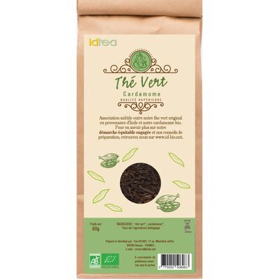 Organic cardamom green tea - 80g