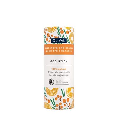 Deodorante stick naturale con olivello spinoso e arancia