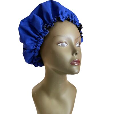 Bonnet de soin réglable, en coton de wax uni