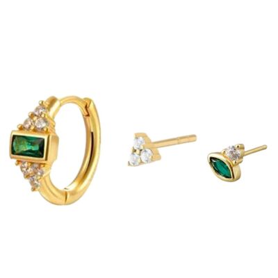 Hermia earrings set - Gold plated
