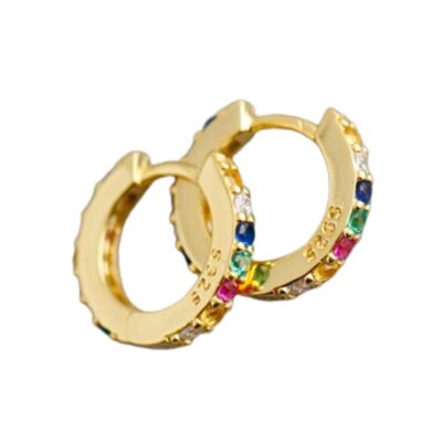Nestor earrings - Gold plated - Multicolor