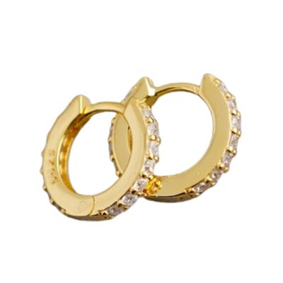 Nestor earrings - Gold plated - White