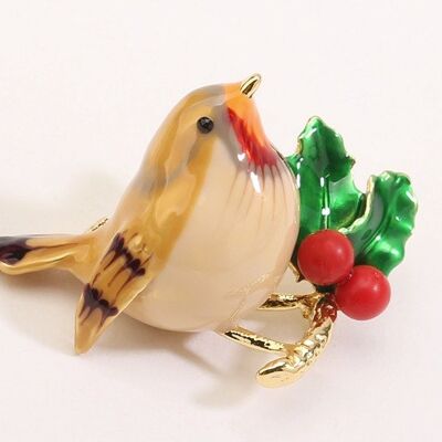 Hand-painted enamel Cute hamster mulberry brooch