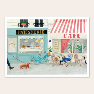 Französisches Café-Plakat