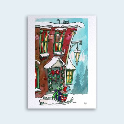 Card Christmas Elf Delivery