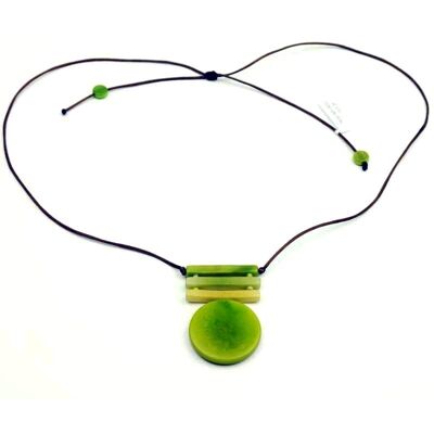 Tagua necklace, Intiluna, green