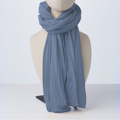 Pink Scarf - Country Blue