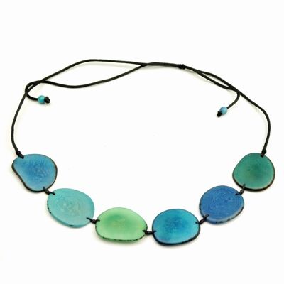 Tagua necklace, Terra Corto, turquoise