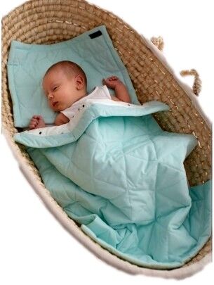 Double-sided quilt Triangles Aquamarine 50 x 70 cm