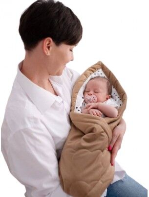 Double-sided quilt Caramel Teddy In Clouds 50 x 70 cm