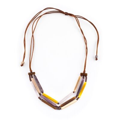 Tagua necklace, alpachin, brown