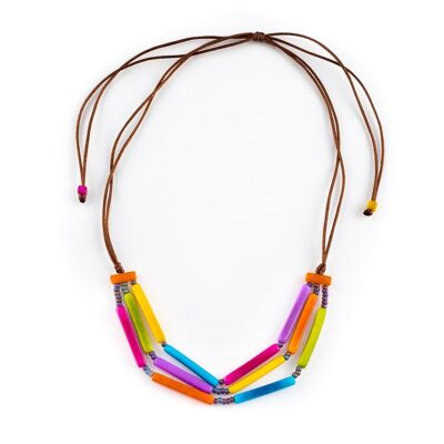 Tagua necklace, alpachin, multi
