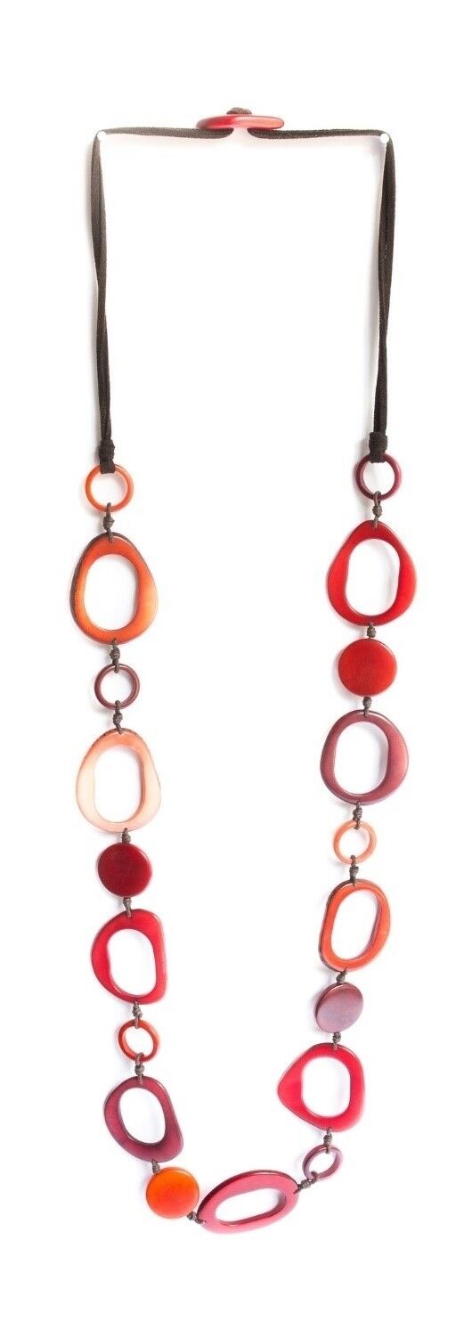 Tagua Kette, Kayuna, Rot/Orange