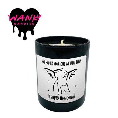 3 x Wanky Candle Black Jar Scented Candles - It's never long enough (Dog) - WCBJ39