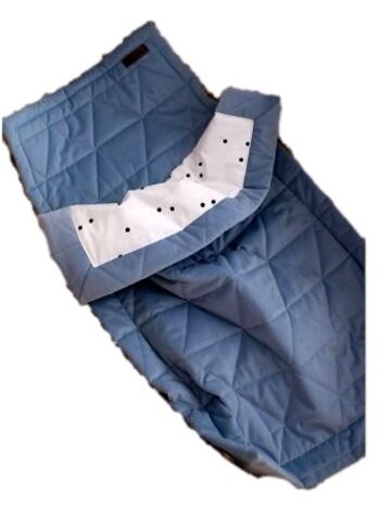 Couette double face Triangles Jeans 100 x 70 cm 1