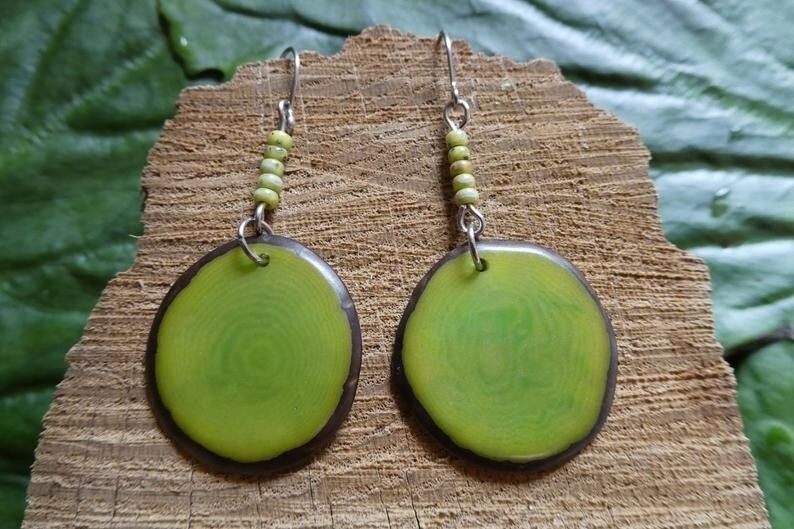 Tagua Ohrringe Lea, Apple