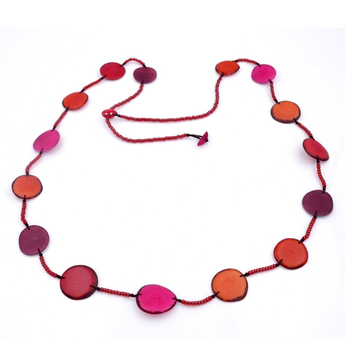 Tagua Kette Leilani, Rot