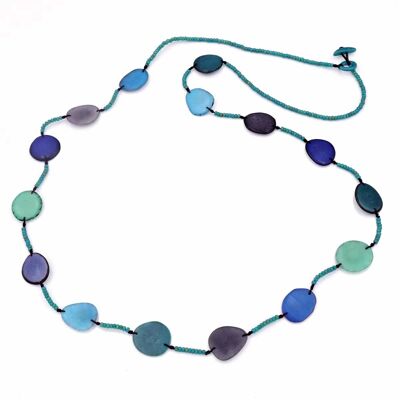 Tagua necklace Leilani, turquoise