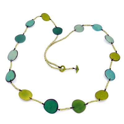 Tagua necklace Leilani, green