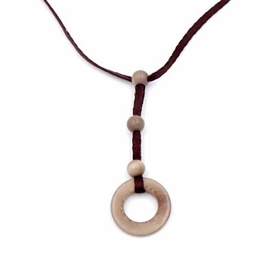 Tagua necklace pendant, nougat
