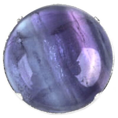 Bague Argent avec Fluorite Violette