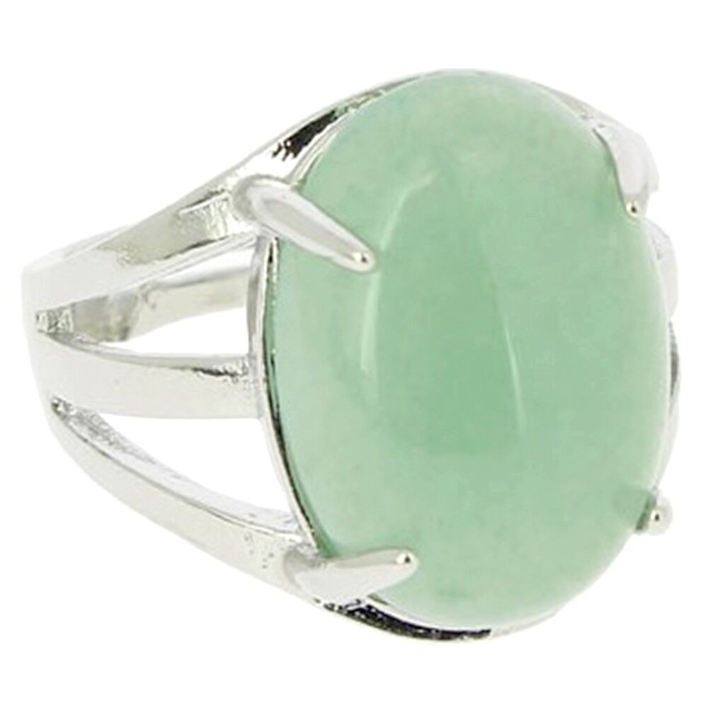 Buy Elegant Oval Emerald Green Aventurine Statement Sterling Silver Ring  Aventurine Ring Green Gemstone Ring Silver Ring Solitaire Ring Online in  India - Etsy