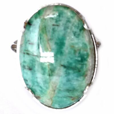 Bague Ovale Argent et Amazonite