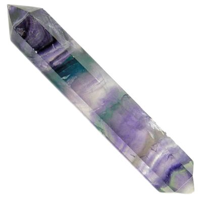 Bâton de massage Biterminé en Fluorite Multicolore