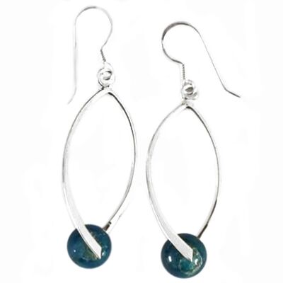 Boucles d'Oreilles en Apatite & Argent