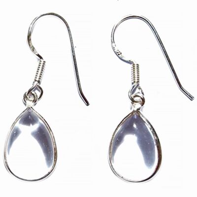 Boucles d'Oreilles en Cristal de Roche & Argent