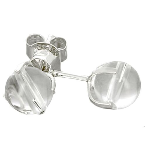 Boucles d'Oreilles en Cristal de Roche et Argent