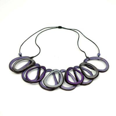 Nahowupi necklace, plum / gray