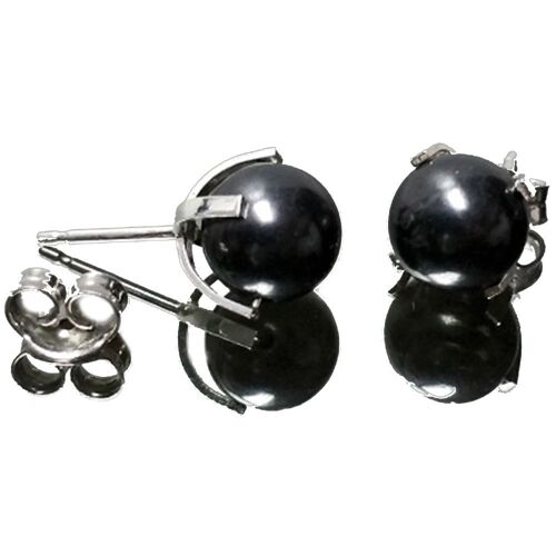 Boucles d'Oreilles en Shungite et Argent