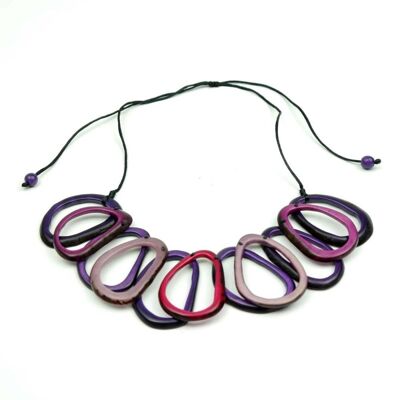 Nahowupi necklace, plum / pink