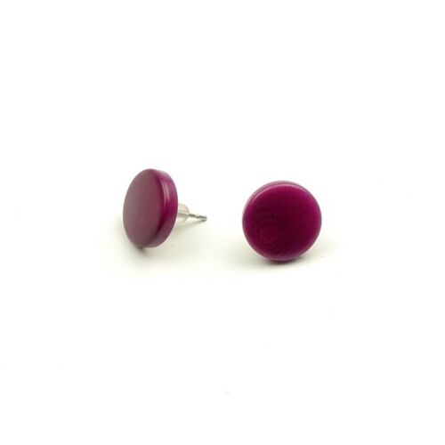 Tagua Ohrstecker, Fuchsia