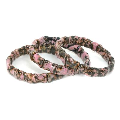 Bracelet Bamboo de Rhodonite