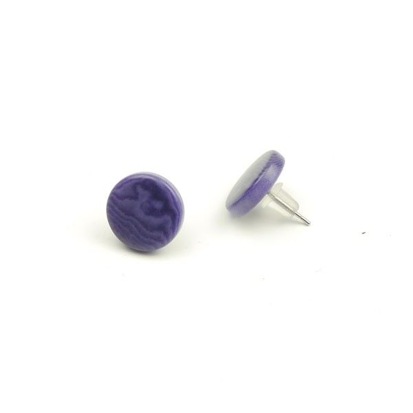 Tagua Ohrstecker, Plum