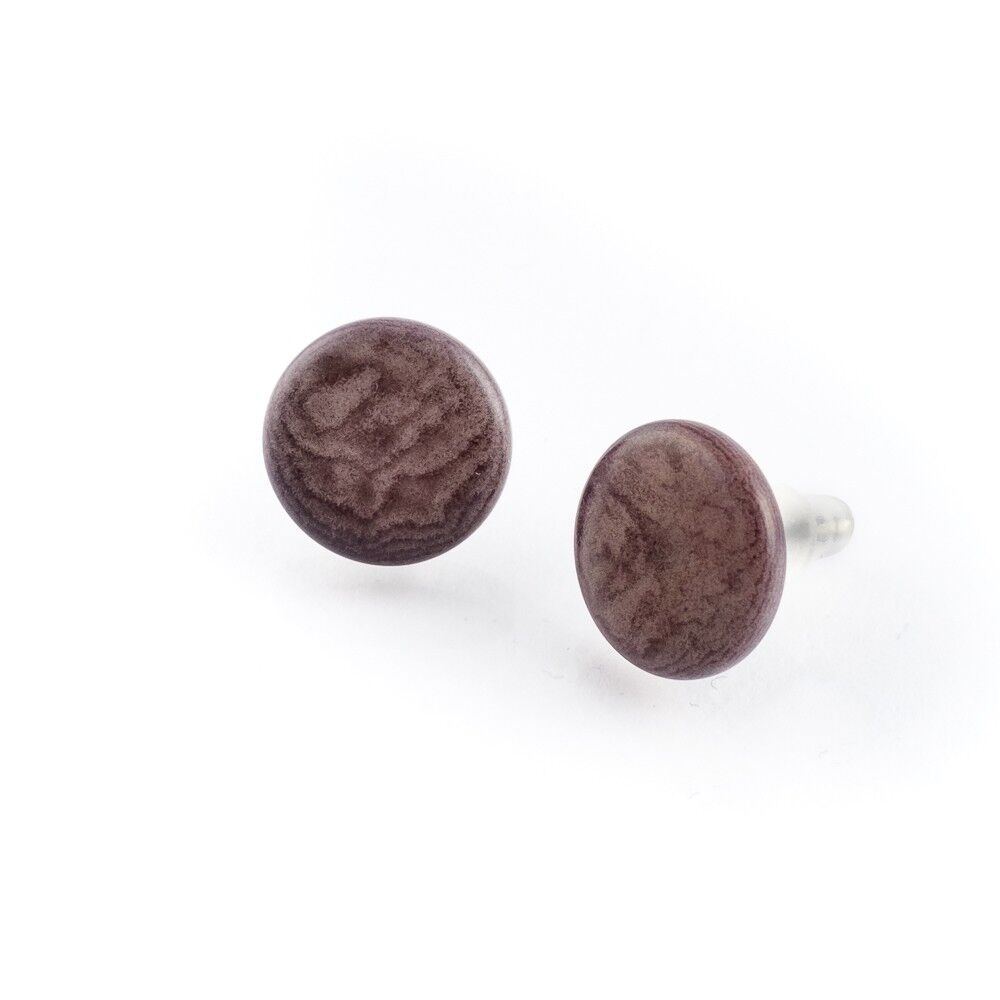 Tagua Ohrstecker, Grau