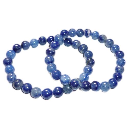 Bracelet Boules en Aventurine Bleue 8mm